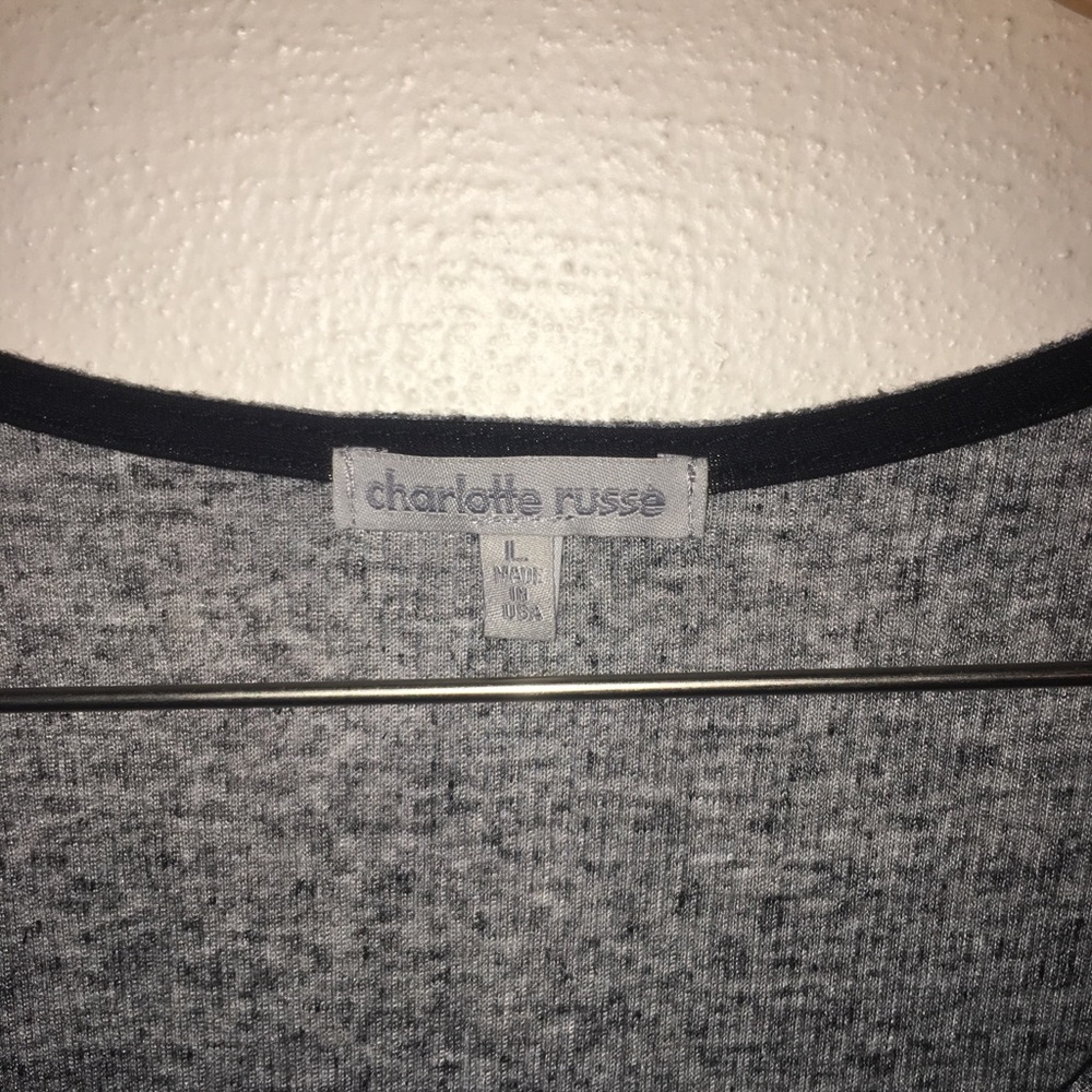 Charlotte Russe heathers grey top . - Picture 4 of 4